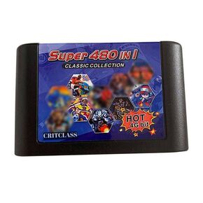 خرطوشة CRITCLASS Super Cartridge 480 في 1 متعددة الألعاب لوحدات تحكم الألعاب Sega Genesis Mega Drive 16Bit in Kuwait