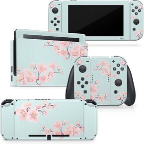 Tacky Design Sakura Flowers Skin Compatible with Nintendo Switch Skin - Premium Vinyl 3M Cherries Blossoms Nintendo Switch Stickers Set - Switch Skin for Console, Dock, Joy Con - Decal Full Wrap in Kuwait