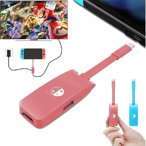 Switch HDMI Dock Adapter Compatible with Nintendo Switch/Switch OLED, Mini Portable USB-C to 4K HDMI USB Port TV Dock Charging Docking Station Base Adapter Hub for Travel Laptop Tablet Phone