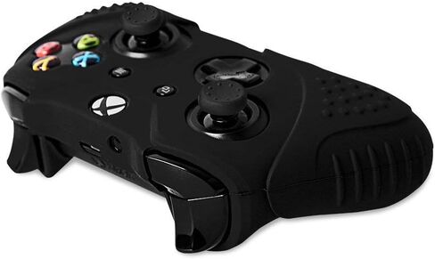 Cybcamo Silicone Skin Cover Grip Set for Xbox One X & One S Controller, Anti-slip Protector Case for Microsoft Xbox 1 Controller with 8 Thumbstick Caps (Red) in Saudi Arabia