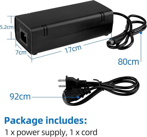 OSTENT UK AC Adapter Charger Power Supply Cable Cord for Microsoft Xbox 360 E Console in Kuwait