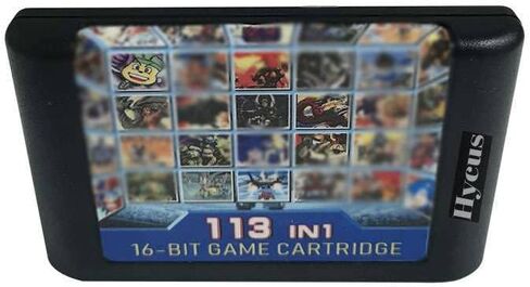 Hycus Classic Retro Super Games 113 in 1 Multi Game Cartridge for Sega Genesis / Mega Drive 16Bit Game Consoles in Saudi Arabia