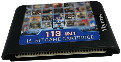 Hycus Classic Retro Super Games 113 in 1 Multi Game Cartridge for Sega Genesis / Mega Drive 16Bit Game Consoles in Saudi Arabia