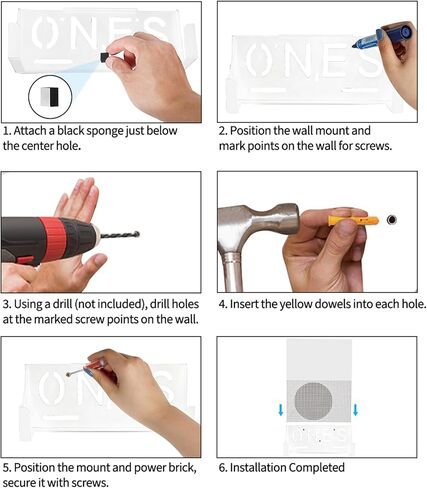 حامل جداري لجهاز Xbox One S، حامل تثبيت معدني على الحائط لجهاز Xbox One S، معلق موفر للمساحة على الحائط جهاز Xbox One S in Kuwait