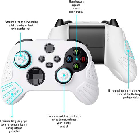 PlayVital Guardian Edition Midnight Blue مريح ناعم مضاد للانزلاق غطاء حافظة من السيليكون لوحدة التحكم، جلود واقية مطاطية مع أغطية عصا التحكم السوداء لوحدة تحكم Xbox Series S/X in Saudi Arabia
