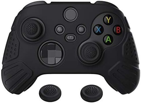 PlayVital Guardian Edition Midnight Blue مريح ناعم مضاد للانزلاق غطاء حافظة من السيليكون لوحدة التحكم، جلود واقية مطاطية مع أغطية عصا التحكم السوداء لوحدة تحكم Xbox Series S/X in Saudi Arabia