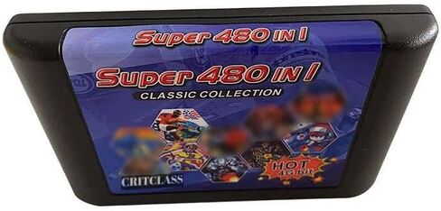 خرطوشة CRITCLASS Super Cartridge 480 في 1 متعددة الألعاب لوحدات تحكم الألعاب Sega Genesis Mega Drive 16Bit in Kuwait