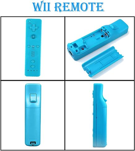 Wii Remote Controller, 4 Packs Upgrade Wireless Controller Compatible with Wii Wii U(Red Blue Pink Deep Blue) in Kuwait