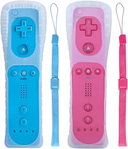 Wii Remote Controller, 4 Packs Upgrade Wireless Controller Compatible with Wii Wii U(Red Blue Pink Deep Blue) in Kuwait
