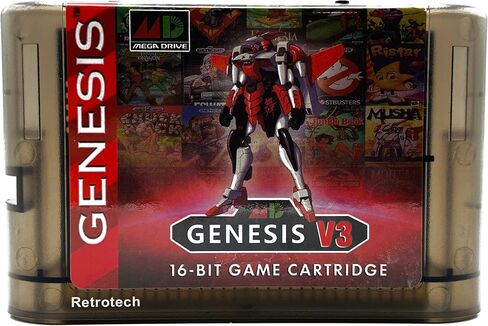 Sega 1200 In 1 V3 Pro Game Cartridge For Sega Genesis And MegaDrive Console - Clear Black in Saudi Arabia