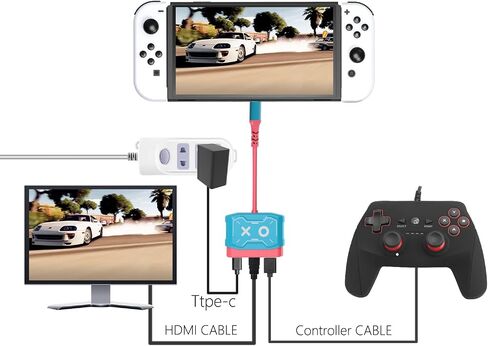 قاعدة مفاتيح محمولة من يوكسزوس، محول HDMI للتلفزيون، محول USB C الى HDMI لاجهزة ماك بوك/اللابتوب/ايباد برو/اندرويد in Kuwait