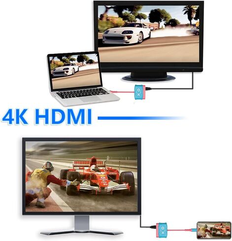 قاعدة مفاتيح محمولة من يوكسزوس، محول HDMI للتلفزيون، محول USB C الى HDMI لاجهزة ماك بوك/اللابتوب/ايباد برو/اندرويد in Kuwait