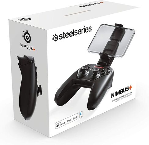 وحدة تحكم الألعاب المحمولة SteelSeries Nimbus+ Bluetooth مع حامل iPhone - عمر بطارية يزيد عن 50 ساعة - مصممة لأنظمة iOS وiPadOS وtvOS (متجددة) in Saudi Arabia