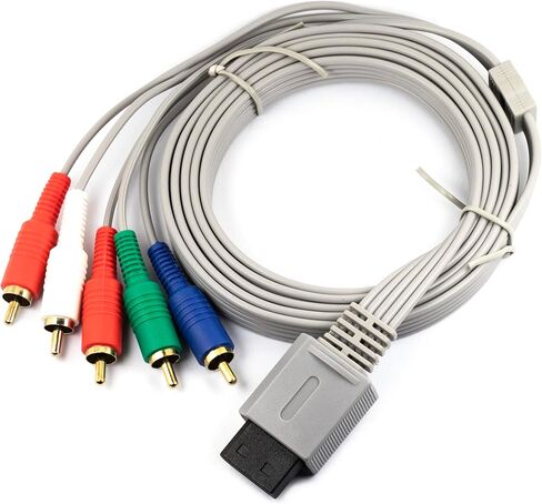 Whiteeeen كابل مكون AV 16 دبوس 5 أسلاك لجهاز Wii/Wii U 1.8 متر / 6FT in Saudi Arabia