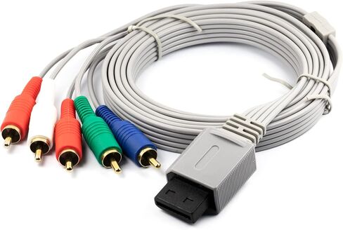 Whiteeeen كابل مكون AV 16 دبوس 5 أسلاك لجهاز Wii/Wii U 1.8 متر / 6FT in Saudi Arabia