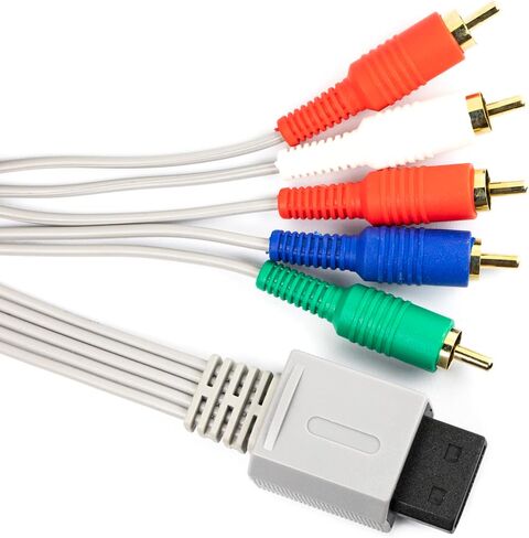 Whiteeeen كابل مكون AV 16 دبوس 5 أسلاك لجهاز Wii/Wii U 1.8 متر / 6FT in Saudi Arabia