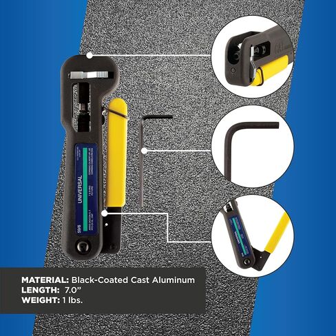 Cablematic C.A.T.-AS أداة ضغط موصل محورية 59/6 و7/11 للفنيين المحترفين، أداة موصل محمولة بسهولة، 1.1 رطل in Kuwait
