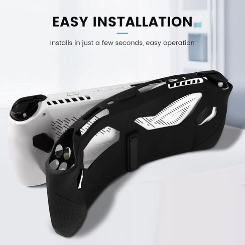 Silicone Case with Kickstand Compitable with ASUS ROG Ally Gaming Handheld, Protective Cover Skin Shock-Absorption and Anti-Scratch with 2 Thumb Grips in Kuwait