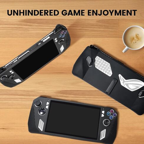 Silicone Case with Kickstand Compitable with ASUS ROG Ally Gaming Handheld, Protective Cover Skin Shock-Absorption and Anti-Scratch with 2 Thumb Grips in Kuwait