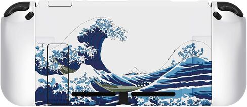 غطاء حماية قابل للإرساء من PlayVital لجهاز Nintendo Switch، جراب واقٍ مريح لجهاز Nintendo Switch، غطاء صلب واقٍ قابل للفصل لجهاز Joycon - The Great Wave in Kuwait