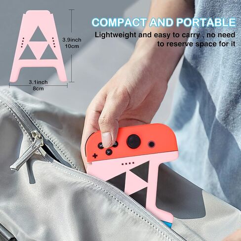 DLseego Slide Joy Con Charging Grip for Switch/Switch OLED Potable Joy Con Charger Controller Comfort Handle Speed Charge While Play with 1PC Type-c Data Cable - Black in Kuwait