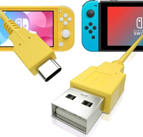HEATFUN USB-C Charger Cable for Nintendo Switch and USB-C Devices, Purple in Kuwait