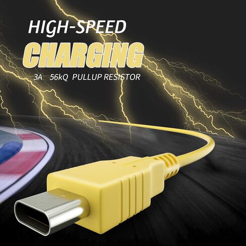HEATFUN USB-C Charger Cable for Nintendo Switch and USB-C Devices, Purple in Kuwait