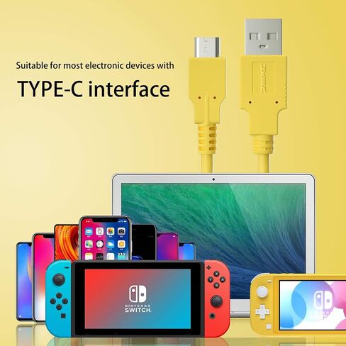 HEATFUN USB-C Charger Cable for Nintendo Switch and USB-C Devices, Purple in Kuwait