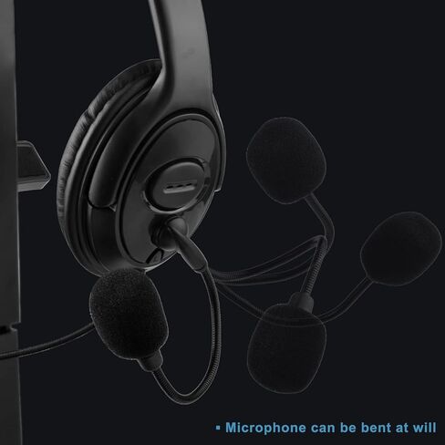 Joso Wired One Ear Headset for PS4, 3.5mm Single Ear Headphone Headset for PS5, Nintendo Switch, PC, iPad, Mac, Tablet and Phone with 3.5mm Jack, Office Business, Coach Headset, Gaming, Remote Work in Kuwait