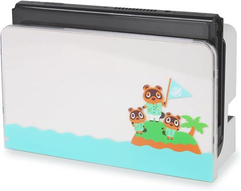 غطاء حماية مخصص من TIKOdirect لقاعدة شحن Nintendo Switch OLED، غطاء نحيف من البولي كربونات الصلب مضاد للخدش [بدون تركيب مفك براغي] لقاعدة شحن OLED، أبيض in Saudi Arabia