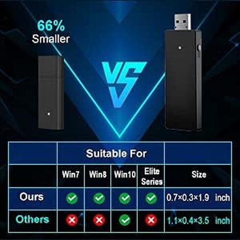 فواو محول لاسلكي لوحدة تحكم Xbox يعمل مع ويندوز 10 والكمبيوتر واللاب توب متوافق مع Xbox One Xbox Series X Xbox One X S وحدة تحكم سلسلة ايليت in Kuwait