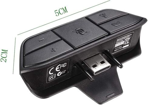 Cenxaki Stereo Headset Adapter for Xbox One, Game Audio Mic Headphone Converter – Black in Kuwait