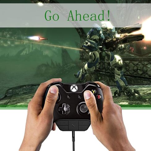 Cenxaki Stereo Headset Adapter for Xbox One, Game Audio Mic Headphone Converter – Black in Kuwait