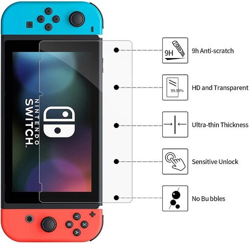A-MIND for Nintendo Switch Touch Screen Replacement Parts,Front Glass Panel Only(Not for Switch Lite,Not LCD),with Free Tool Set + Screen Protector (Touch Screen) in Saudi Arabia