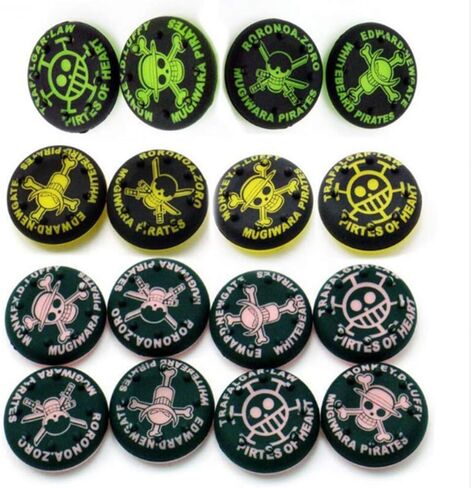 4 في 1 عصا عصا عصا التحكم من المطاط سيليكون غطاء مقبض إصبع الإبهام حافظة جلدية قبضة عصا التحكم لأجهزة PS4 PS3 Xbox One Xbox 360 Controller (2# أخضر) in Kuwait