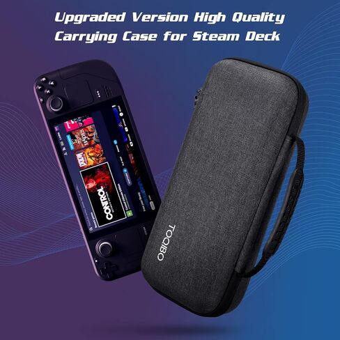 حقيبة حمل واقية من TOQIBO لسطح البخار، حقيبة حمل محمولة للسفر متوافقة مع وحدة التحكم وملحقات سطح البخار، حقيبة حمل ذات هيكل صلب مدمجة في حقيبة تخزين شاحن محول تيار متردد (حقيبة تخزين للحمل) in Kuwait