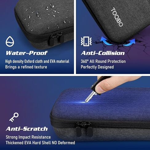 حقيبة حمل واقية من TOQIBO لسطح البخار، حقيبة حمل محمولة للسفر متوافقة مع وحدة التحكم وملحقات سطح البخار، حقيبة حمل ذات هيكل صلب مدمجة في حقيبة تخزين شاحن محول تيار متردد (حقيبة تخزين للحمل) in Kuwait