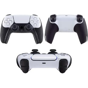 eXtremeRate PlayVital Anti-Skid Sweat-Absorbent Controller Grip for ps5, Textured Soft Rubber Pads Handle Grips for ps5 Controller with Shoulder Button Trigger Stickers - Armored Edition Purple