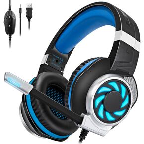 Gaming Headset for PS4, Xbox One, PC, PS5, Laptop, Mac, for Nintendo Switch, 3.5MM Noise Cancelling Over Ear Headphones with Mic, Bass Surround, Soft Memory Earmuffs Green