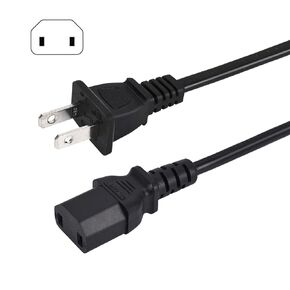 2 Prong Power Cord Cable Compatible with Xbox One, Xbox 360 Slim, 360 E, Sony PS4 Pro Playstation 4 Pro in Kuwait