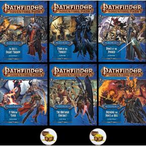 حزمة AMA من Pathfinder Complete Adventure Path Hell's Vengeance 1 إلى 6 بالإضافة إلى زرين لصندوق الكنز in Kuwait