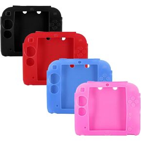 3Packs Protective Soft Silicone Rubber Gel Skin Case Cover for Nintendo 2DS (BL+BU+PI)