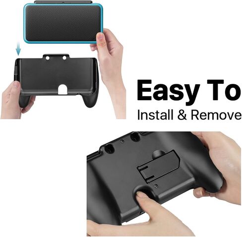TNP New Nintendo 2DS XL Hand Grip Â– Protective Cover Skin Rubber Controller Grip Case Ergonomic Comfort Anti Slip Handle Console Grip with Kick-Stand for New Nintendo 2DS XL LL 2017 Model in Saudi Arabia