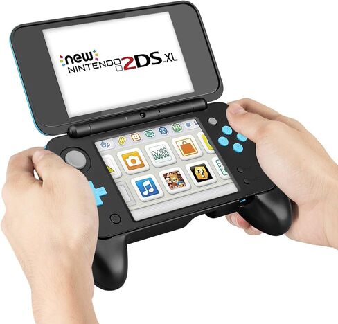 TNP New Nintendo 2DS XL Hand Grip Â– Protective Cover Skin Rubber Controller Grip Case Ergonomic Comfort Anti Slip Handle Console Grip with Kick-Stand for New Nintendo 2DS XL LL 2017 Model in Saudi Arabia