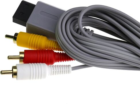 مايكرو تريدرز 70.87 بوصة وي مركب AV HD TV فيديو 3 RCA سلك توصيل للكابل سكارت أحمر أصفر أبيض متوافق مع وحدة تحكم نينتندو وي in Saudi Arabia