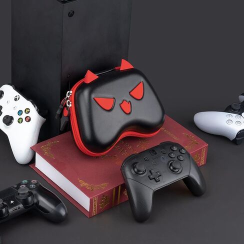 GeekShare Controller Travel Case for Playstation 5 Controller, PS4, Switch Pro and Xbox Controller, Heavy Duty Protective Cover Hard Carrying Controller Case - Cute Devil in Saudi Arabia