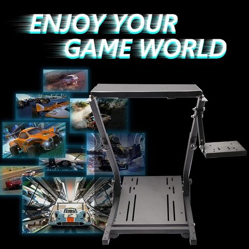حامل عجلة قيادة السباق P PBAUTOS مع حامل ناقل الحركة المطور لـ Logitech G27 G25 G29 G920 حامل عجلة محاكاة السباق بدون عجلة ومبدل ودواسات in Kuwait