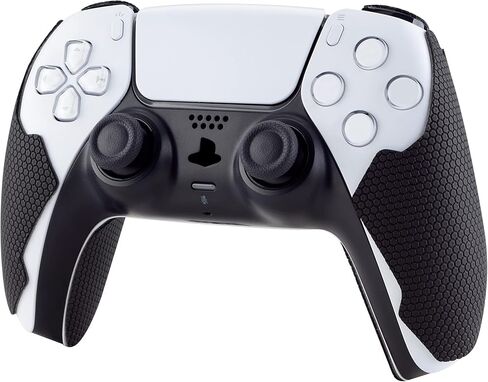 eXtremeRate PlayVital Anti-Skid Sweat-Absorbent Controller Grip for ps5, Textured Soft Rubber Pads Handle Grips for ps5 Controller with Shoulder Button Trigger Stickers - Armored Edition Purple in Kuwait