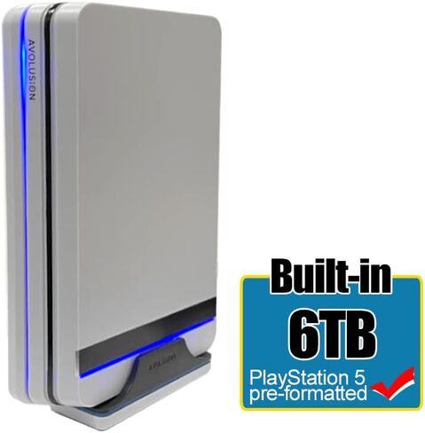 افولوشن قرص صلب خارجي للالعاب برو اكس بمنفذ USB 3.0 سعة 6 تيرابايت لجهاز تشغيل العاب الفيديو الرقمية PS5 - ضمان لمدة عامين in Saudi Arabia