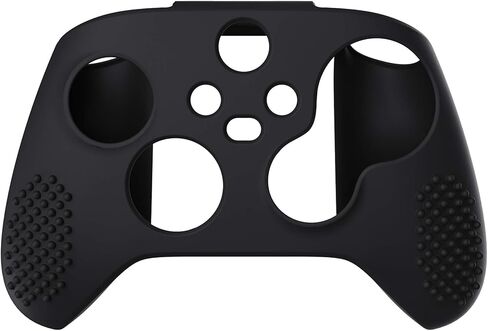 غطاء سيليكون مضاد للانزلاق من eXtremeRate PlayVital 3D Studded Edition لوحدة تحكم Xbox Series X/S، واقي حافظة مطاطي لوحدة التحكم اللاسلكية Xbox Core مع مقابض الإبهام - رمادي داكن وأسود in Saudi Arabia